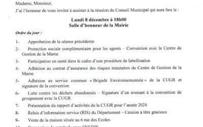 [CONSEIL MUNICIPAL]