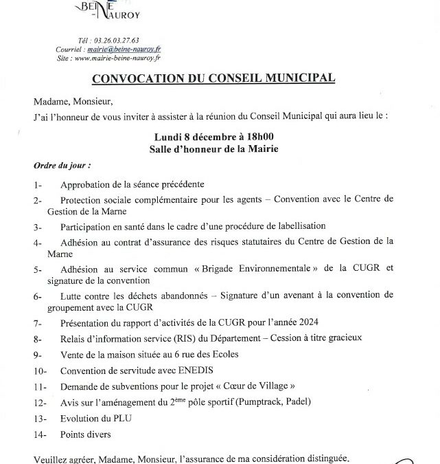[CONSEIL MUNICIPAL]