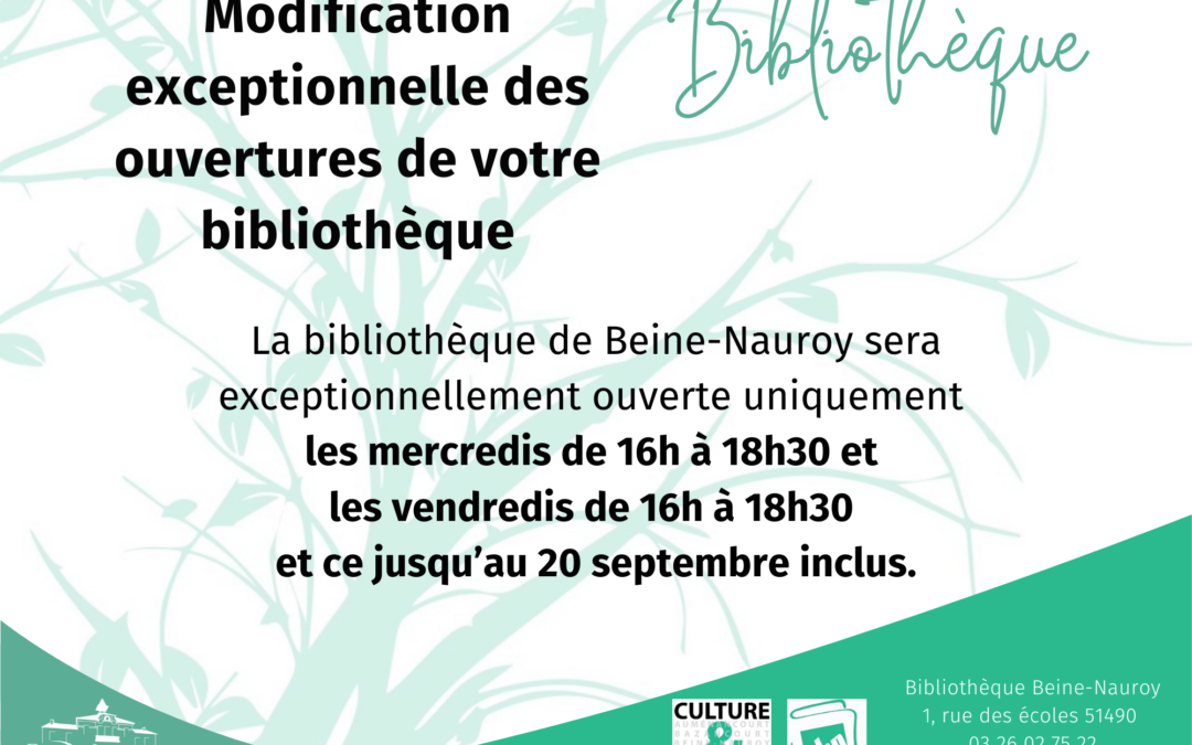 [INFORMATION BIBLIOTHÈ...