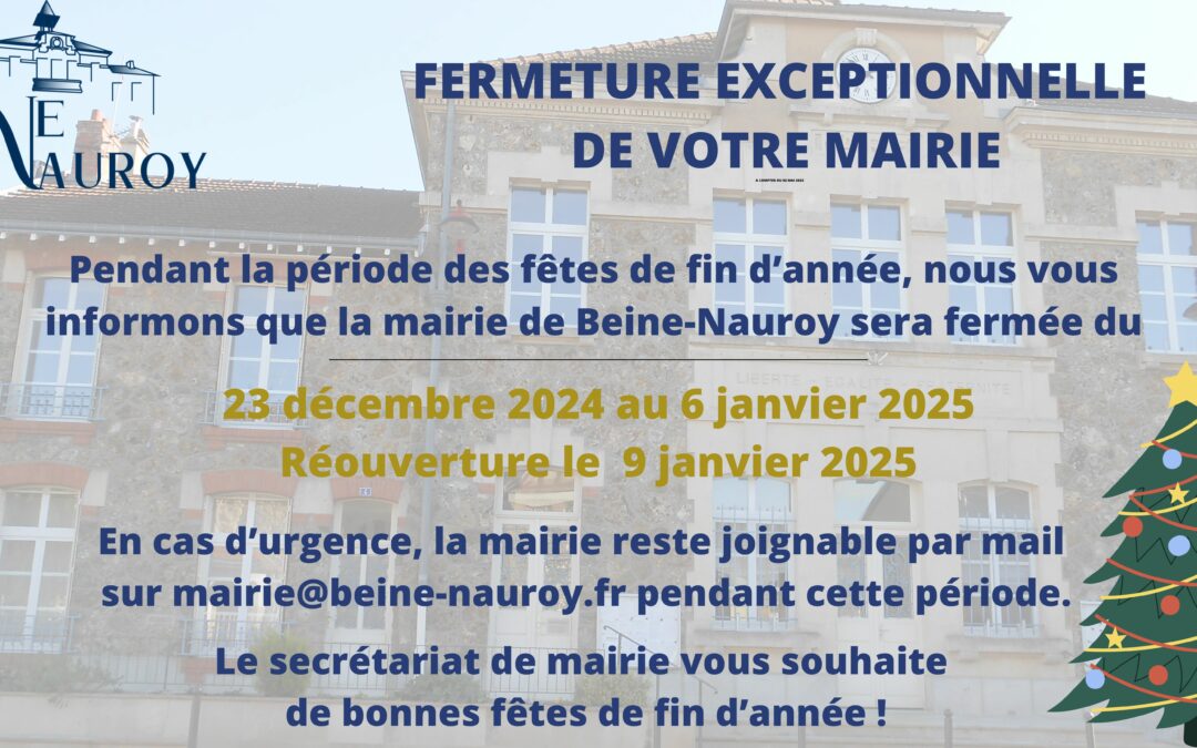 [MAIRIE]: Fermeture de...