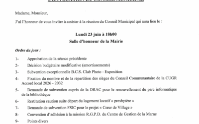 [CONSEIL MUNICIPAL]