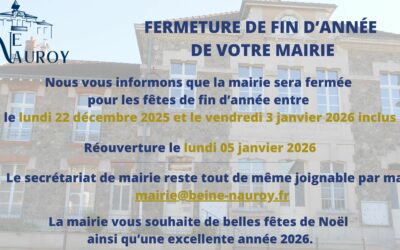 [MAIRIE] : Fermeture d...