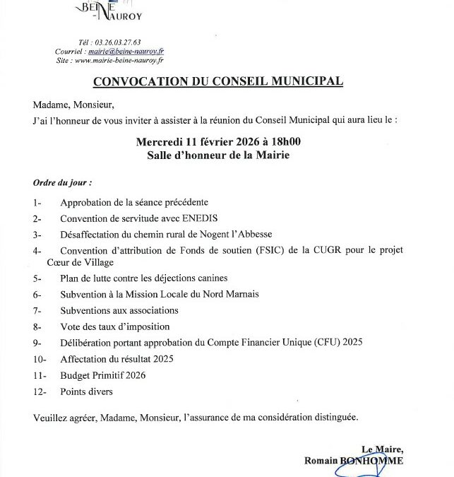 [CONSEIL MUNICIPAL]