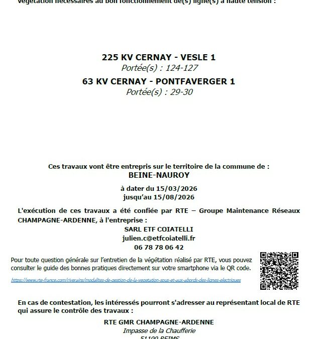 ⚠️[TRAVAUX D&rsquo;ÉLA...