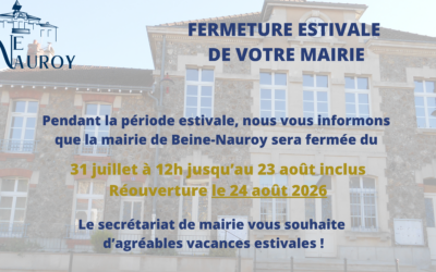 ☀️ [MAIRIE] : Fermetur...