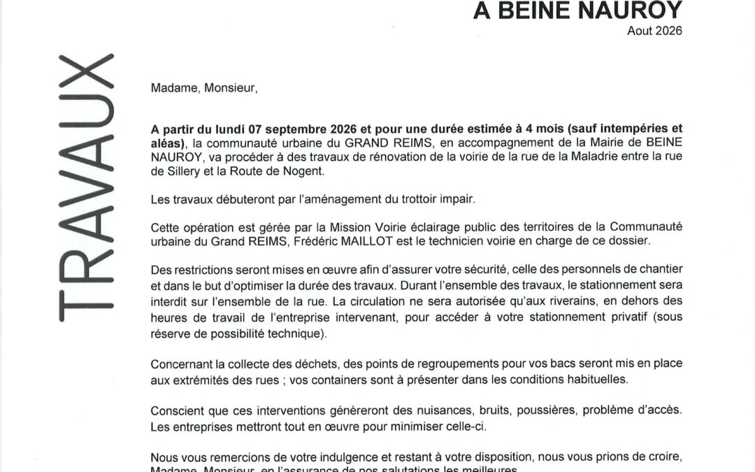 🚧[INFORMATION TRAVAUX...